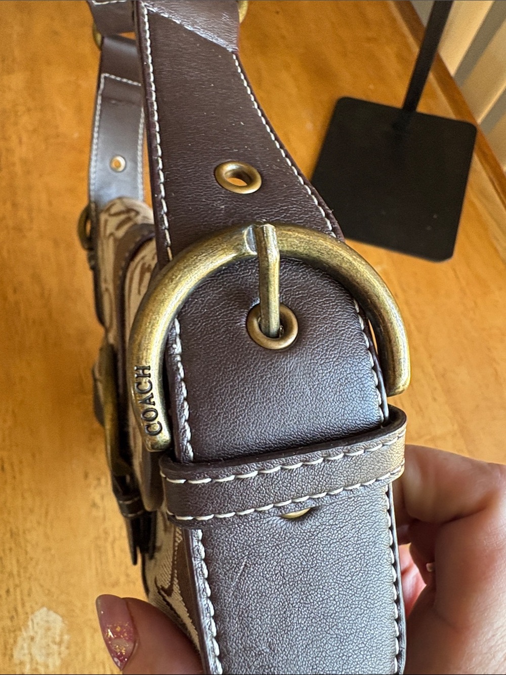 Coach Soho Brown Signature Shoulder Bag - Picture 8 of 10
